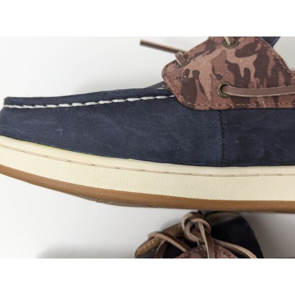 NWOT Sperry Cup II Boat Shoes Big Kid's Size 6.5 Navy and Brown Camo - Picture 7 of 13